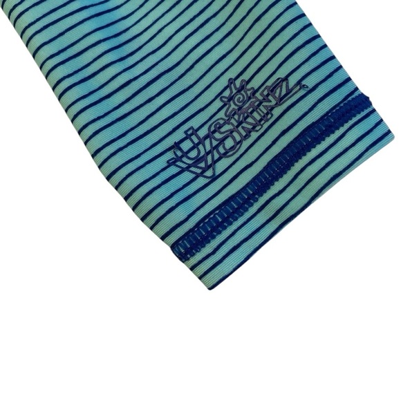 Blue and Green Pineapple Print Rashguard Swim Set - Picture 5 of 5